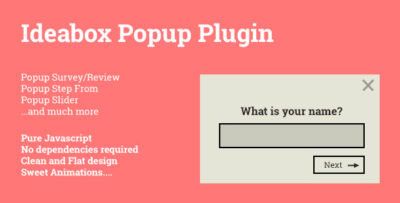 Ideabox Popup - Popup SurveyReview, Slider, Step Form