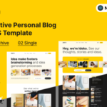 Ideko - Modern Creative Personal Blog NextJS Template