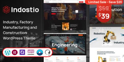 Indostio - Factory and Manufacturing WordPress Theme