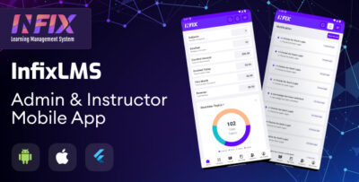 InfixLMS Admin and Instructor Flutter Mobile App for Android and iOS