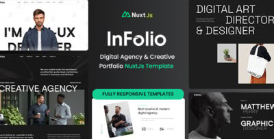 Infolio - Digital Agency & Creative Portfolio Nuxtjs Template