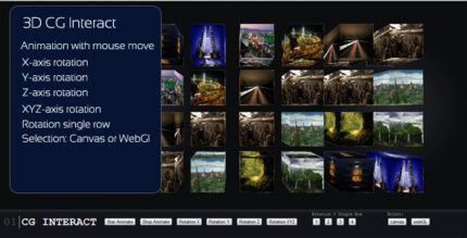 Interactive 3D CGGallery - HTML5