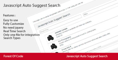 Javascript Auto Suggest Search