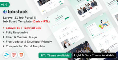 Jobstack - Laravel 11 Job Portal & Job Board Template