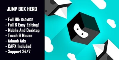 Jump Box Hero - HTML5 Game + Mobile Version! (Construct 2 Construct 3 CAPX)