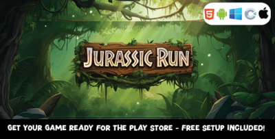 Jurassic Run - Construct 3 Game (HTML5, AdMob, C3P)