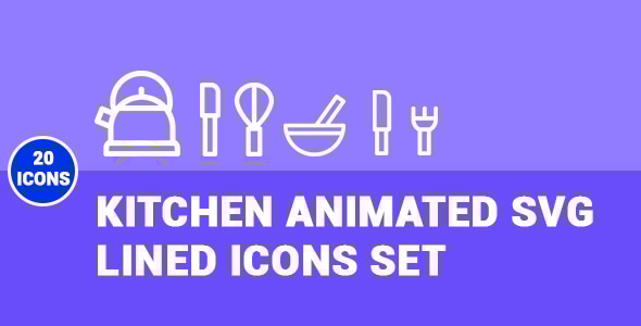 Kitchen Animated SVG Lined Icons Set Kitchen Animated SVG Lined Icons Set