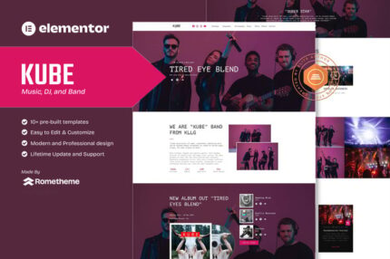 Kube - Music Elementor Template Kit