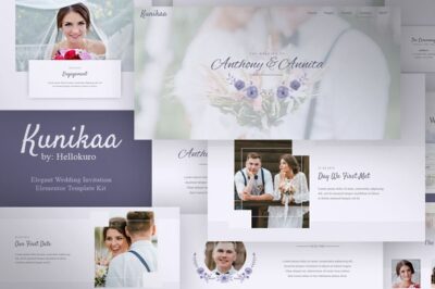 Kunikaa - Wedding Invitation Elementor Template Kit