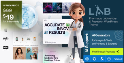 Lab - Pharmacy, Laboratory & Research WordPress Theme