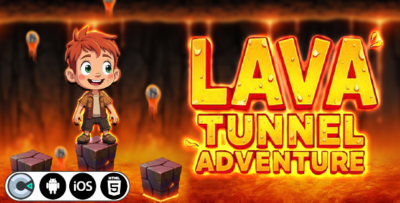 Lava Tunnel Adventure - HTML5 Construct3 Game