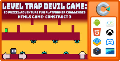 Level Traps Devil Game2D Puzzel Adventure Fun Platformer Challenges Html5 Game- Construct 3