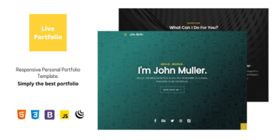 Live portfolio - Responsive Personal Portfolio Template