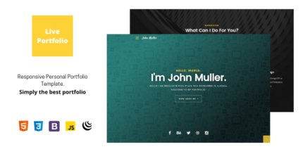 Live portfolio - Responsive Personal Portfolio Template