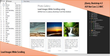 Load Images While Scrolling Using ASP.Net Core 2.2, jQuery, Bootstrap 4 and SQL Database
