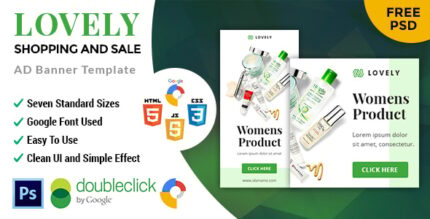 Lovely Beauty Care Product HTML5 Google Banner Ad