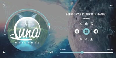 Luna Audio Player Plugin with Playlist and Audio Visualizer