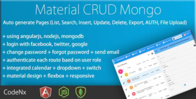 MEAN Material CRUD - AngularJS Materialized CRUD With MongoDB