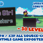 Mage Girl Adventure (Side Scrolling Pixel Art) - HTML5 Construct 23 Game (.capx .c3p)