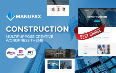 Manufax - Construction Multipurpose Creative Elementor WordPress Theme