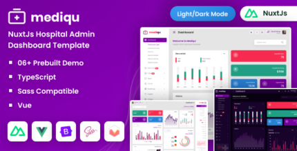 Mediqu - NuxtJs Hospital Admin Dashboard Template