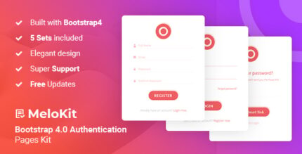 MeloKit - Bootstrap4 Authentication Pages Kit