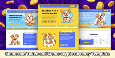 Memecoin Dogy - Meme coin ICO and Crypto Bootstrap Template