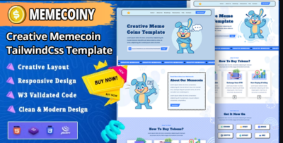 Memecoiny - Tailwindcss Meme coin ICO & Crypto Template