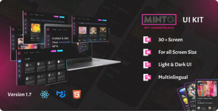 Minto - ReactJs NFT Marketplace UI kit