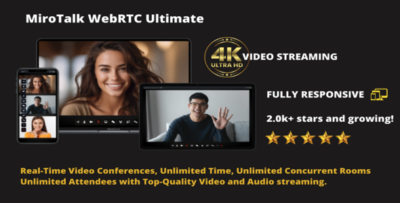 MiroTalk Ultimate WebRTC Bundle All-In-One LiveSmart, AI Chat & Streaming Solution