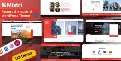 Mistri - Factory & Industrial WordPress Theme