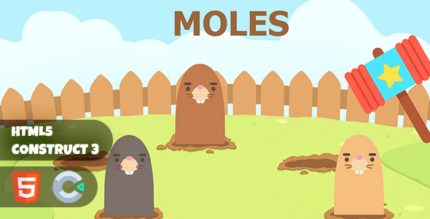 Moles Construct 3 HTML5 Game