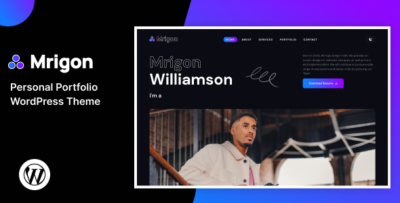 Mrigon - Personal Portfolio WordPress Theme