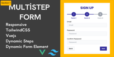 Multistep Form Vuejs Tailwind CSS