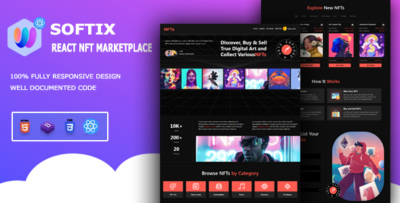 NFT Softix - NFT Marketplace with React js