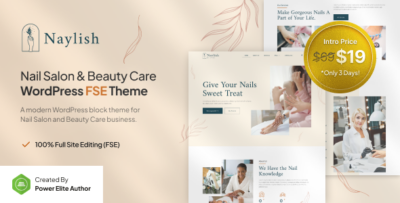 Naylish - Nail Salon & Beauty Care FSE WordPress Theme