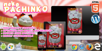 Neko Pachinko - HTML5 Casino Game