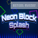Neon Block Splash Game - Puzzle Game - HTML5, Android Construct 3 Game