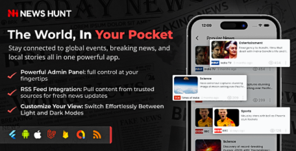 News Hunt - Flutter News app for Android and iOS with Laravel Admin Panel