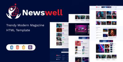 Newswell - Blog, Magazine Html5 Template