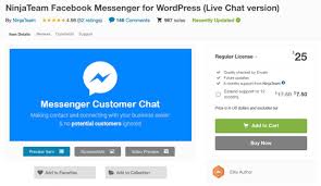 NinjaTeam Facebook Messenger for WordPress