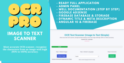 OCR Pro - Image to Text Converter Full Production Ready App With Admin Panel(Angular 15 & Firebase)