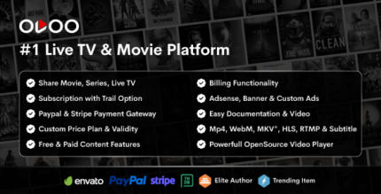 OVOO - Live TV & Movie Portal CMS with Membership System