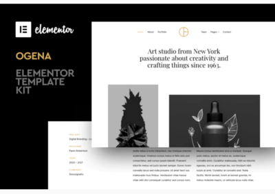 Ogena - Minimal Elementor Template Kit