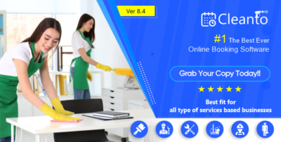 Online appointment booking system for maid services and cleaning companies - Cleanto