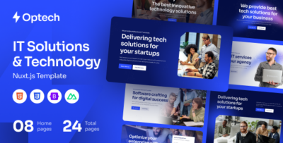 Optech - IT Solutions and Services Vue Nuxt.js 3 Template