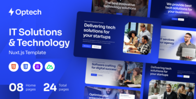 Optech – IT Solutions and Services Vue Nuxt.js 3 Template