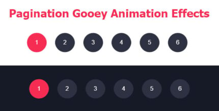 Pagination Gooey Animation Effects