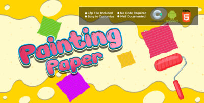 Painting Paper Game - Arcade and Puzzle Game - HTML5 Android Construct 3