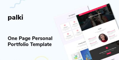 Palki-Banu One Page Personal Portfolio Template